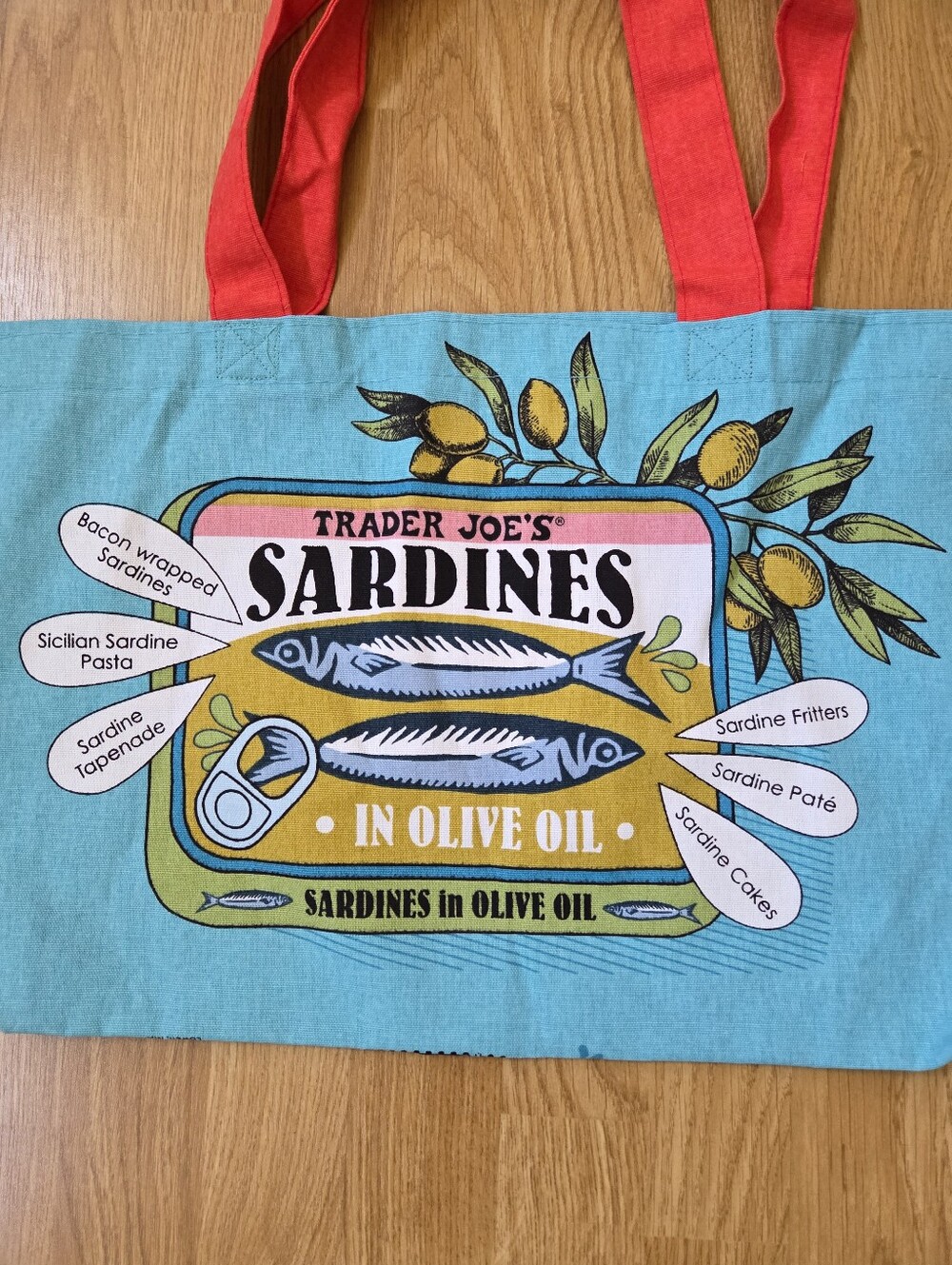 Trader Joe’s Canvas Tote Bag - SARDINES - Picture 4 of 10